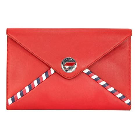 red chanel clutch|chanel envelope clutch.